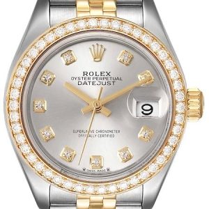 Rolex Damklocka 279383RBR-0007 Lady-Datejust 28 Silverfärgad/18