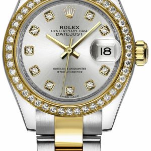 Rolex Damklocka 279383RBR-0008 Lady-Datejust 28 Silverfärgad/18