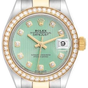 Rolex Damklocka 279383RBR-0014 Lady-Datejust 28 Grön/18 karat gult