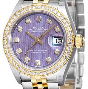 Rolex Damklocka 279383RBR-0015 Lady-Datejust 28 Lila/18 karat gult