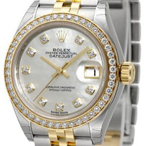 Rolex Damklocka 279383RBR-0019 Lady-Datejust 28 Vit/18 karat gult