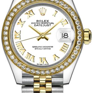 Rolex Damklocka 279383RBR-0023 Lady-Datejust 28 Vit/18 karat gult