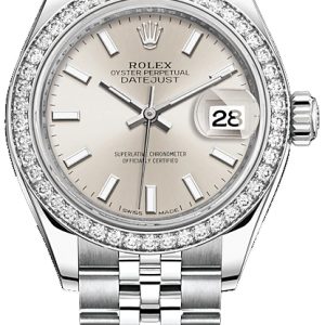 Rolex Damklocka 279384RBR-0007 Lady-Datejust 28 Silverfärgad/Stål