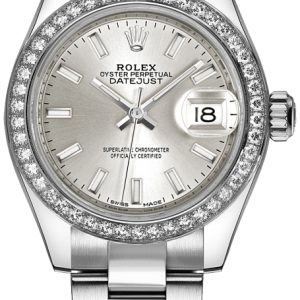 Rolex Damklocka 279384RBR-0008 Lady-Datejust 28 Silverfärgad/Stål