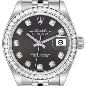 Rolex Damklocka 279384RBR-0017 Lady-Datejust 28 Grå/Stål Ø28 mm