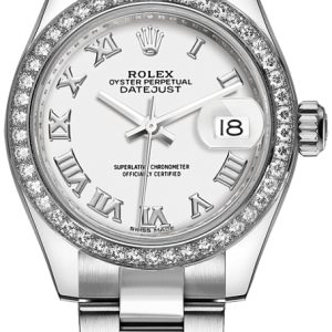 Rolex Damklocka 279384RBR-0020 Lady-Datejust 28 Vit/Stål Ø28 mm