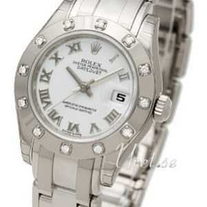 Rolex Damklocka 80319-0040 Lady Datejust Pearlmaster Vit/18 karat