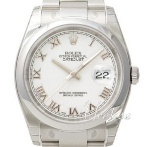 Rolex Datejust Steel Herrklocka 116200-0055 Vit/Stål Ø36 mm