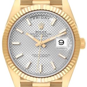 Rolex Day-Date 40 Herrklocka 228238-0008 Silverfärgad/18 karat gult