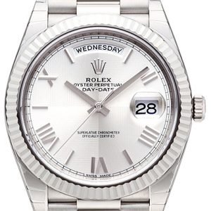 Rolex Day-Date 40 Herrklocka 228239-0006 Silverfärgad/18 karat vitt