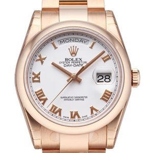 Rolex Herrklocka 118205F-0053 Day-Date 36 Vit/18 karat roséguld Ø36