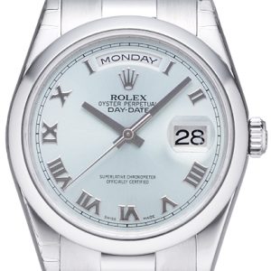 Rolex Herrklocka 118206-0035 Day-Date Silverfärgad/Platina Ø36 mm