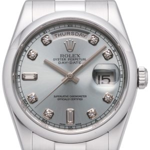 Rolex Herrklocka 118206-0037 Day-Date Silverfärgad/Platina Ø36 mm