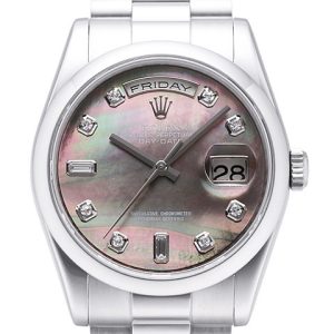 Rolex Herrklocka 118206-0043 Day-Date 36 Svart/Platina Ø36 mm