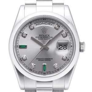 Rolex Herrklocka 118206-0114 Day-Date 36 Silverfärgad/Platina Ø36 mm