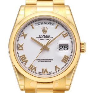 Rolex Herrklocka 118208-0072 Day-Date 36 Vit/18 karat gult guld Ø36