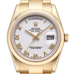 Rolex Herrklocka 118208-0087 Day-Date 36 Vit/18 karat gult guld Ø36