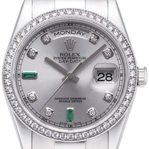 Rolex Herrklocka 118346-0084 Day-Date 36 Silverfärgad/Platina Ø36 mm