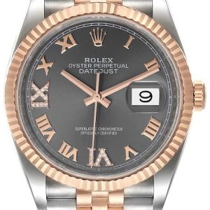 Rolex Herrklocka 126231-0023 Datejust 36 Grå/Stål Ø36 mm