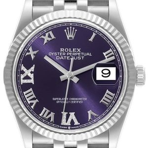 Rolex Herrklocka 126234-0021 Datejust 36 Lila/Stål Ø36 mm