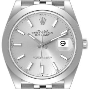 Rolex Herrklocka 126300-0004 Datejust 41 Silverfärgad/Stål Ø41 mm