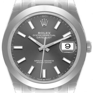 Rolex Herrklocka 126300-0007 Datejust 41 Grå/Stål Ø41 mm