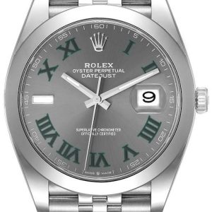 Rolex Herrklocka 126300-0014 Datejust 41 Wimbledon Grå/Stål Ø41 mm