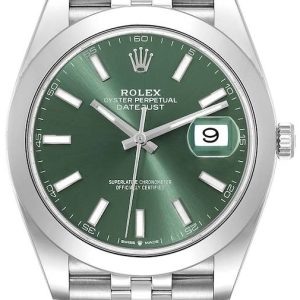 Rolex Herrklocka 126300-0020 Datejust 41 Grön/Stål Ø41 mm