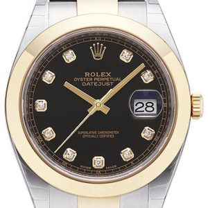 Rolex Herrklocka 126303-0005 Datejust 41 Svart/18 karat gult guld