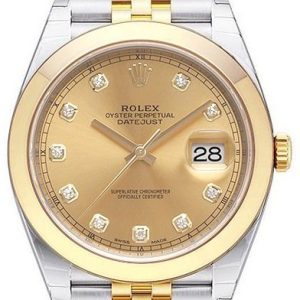 Rolex Herrklocka 126303-0012 Datejust 41 Gulguldstonad/18 karat gult