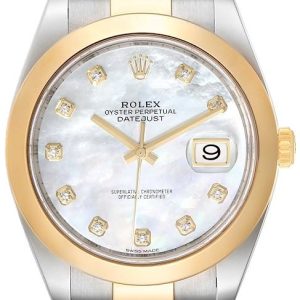 Rolex Herrklocka 126303-0017 Datejust 41 Vit/18 karat gult guld Ø41