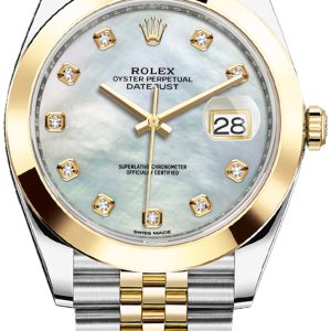 Rolex Herrklocka 126303-0018 Datejust 41 Vit/18 karat gult guld Ø41