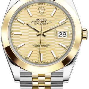 Rolex Herrklocka 126303-0022 Datejust 41 Gulguldstonad/18 karat gult