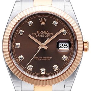 Rolex Herrklocka 126331-0003 Datejust 41 Brun/18 karat roséguld Ø41