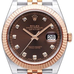 Rolex Herrklocka 126331-0004 Datejust 41 Brun/18 karat roséguld Ø41