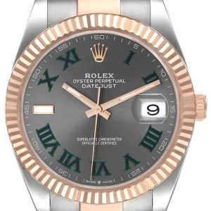 Rolex Herrklocka 126331-0015 Datejust 41 Grå/18 karat roséguld Ø41