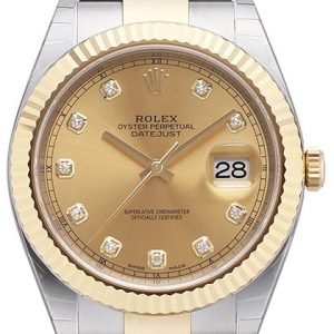 Rolex Herrklocka 126333-0011 Datejust 41 Gulguldstonad/18 karat gult