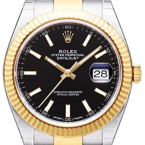 Rolex Herrklocka 126333-0013 Datejust 41 Svart/18 karat gult guld