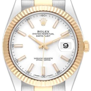 Rolex Herrklocka 126333-0015 Datejust 41 Vit/18 karat gult guld Ø41