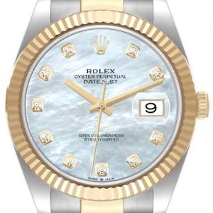 Rolex Herrklocka 126333-0017 Datejust 41 Vit/18 karat gult guld Ø41