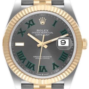 Rolex Herrklocka 126333-0020 Datejust 41 Wimbledon Grå/18 karat gult