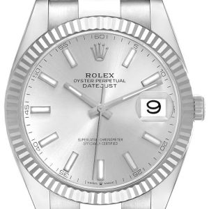 Rolex Herrklocka 126334-0003 Datejust 41 Silverfärgad/Stål Ø41 mm