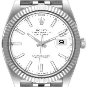 Rolex Herrklocka 126334-0010 Datejust 41 Vit/Stål Ø41 mm