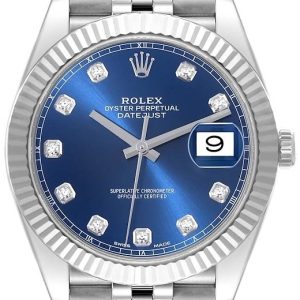 Rolex Herrklocka 126334-0016 Datejust 41 Blå/Stål Ø41 mm