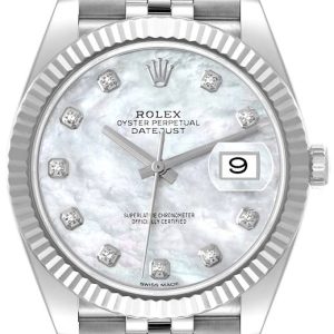 Rolex Herrklocka 126334-0020 Datejust 41 Vit/Stål Ø41 mm