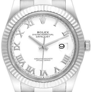 Rolex Herrklocka 126334-0023 Datejust 41 Vit/Stål Ø41 mm