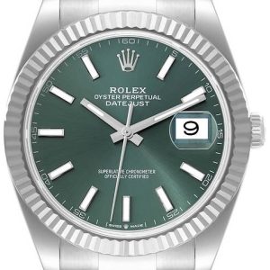 Rolex Herrklocka 126334-0027 Datejust 41 Grön/Stål Ø41 mm