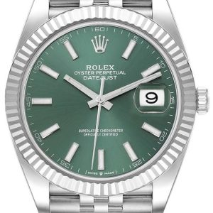 Rolex Herrklocka 126334-0028 Datejust 41 Grön/Stål Ø41 mm