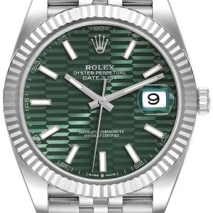 Rolex Herrklocka 126334-0030 Datejust 41 Grön/Stål Ø41 mm