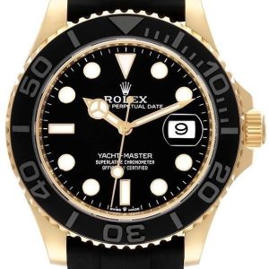 Rolex Herrklocka 226658-0001 Yacht-Master 42 Svart/Gummi Ø42 mm